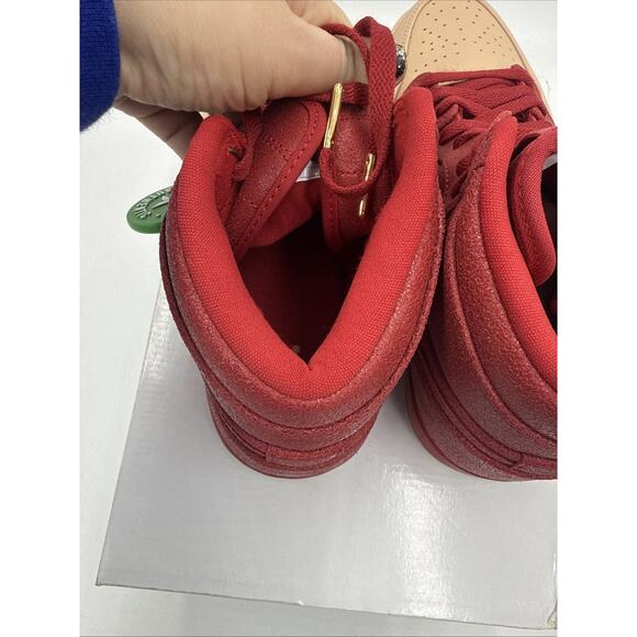 Size 9.5 - Air Jordan 1 Retro Premium High Dipped Toe - Red W - Picture 5 of 10